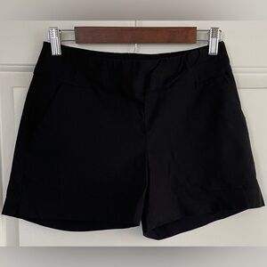 New York & Company Whitney High-Waisted Pull-On Black Shorts
